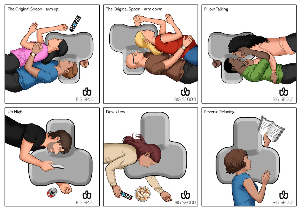 a versatile cuddle pillow for singles and couples allow many positions